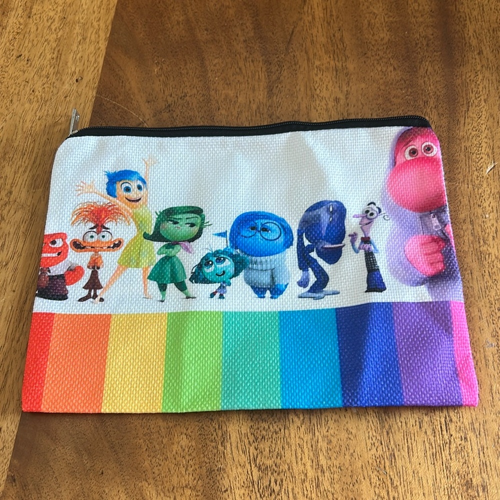 Adorable Inside Out Themed Pouch.  Great For Makeup or Any Trip Accessory NWOT